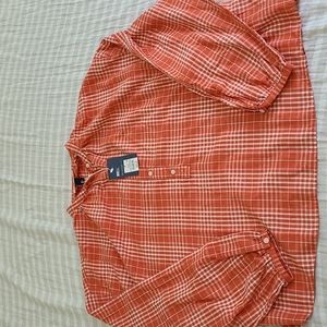 Universal Thread half button plaid shirt